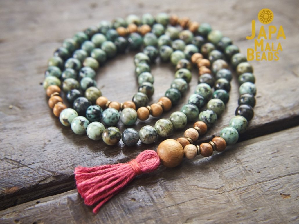 ROSE QUARTZ & CITRINE Mala Beads | 108 Bead Crystal Wrist Mala | Mala  Bracelet | Om Meditation | Prayer Beads | Heart Chakra Yoga Beads